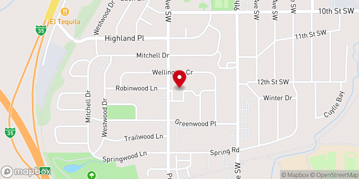 Map showing location of Our Savior's Lutheran Church
