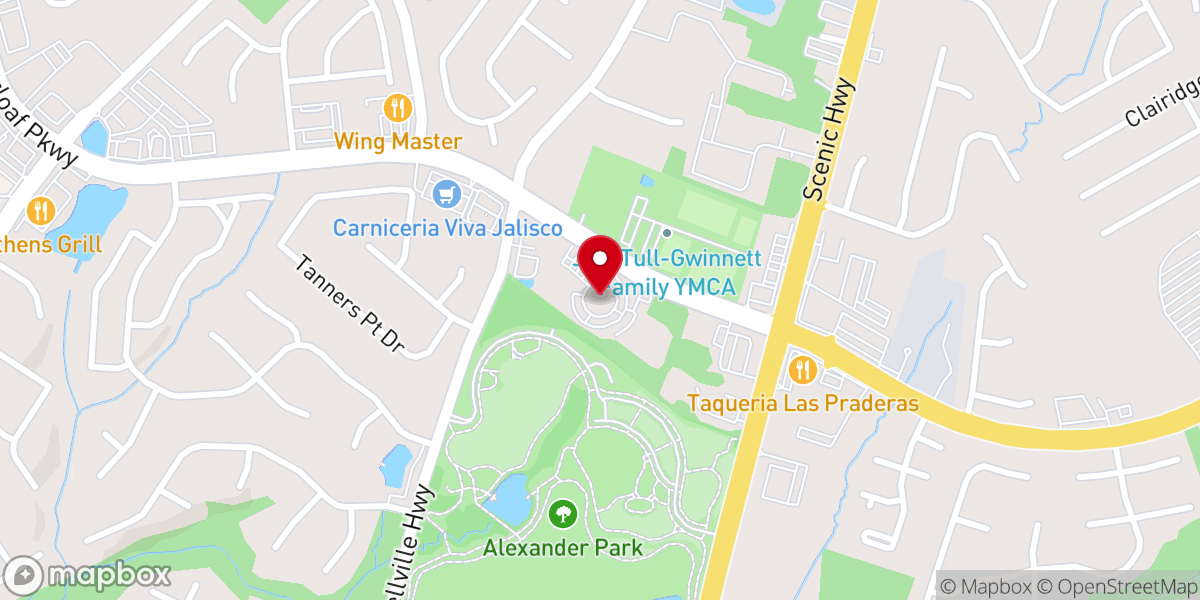 Map showing location of Sunrise Baptist Church