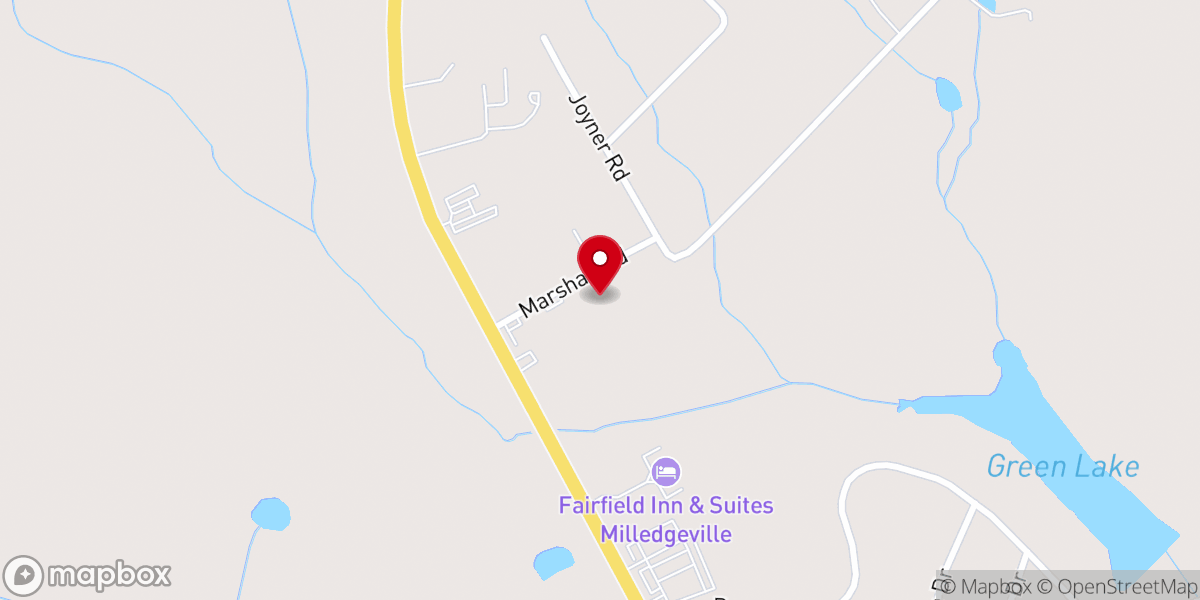 Map showing location of Baldwin Church of Christ