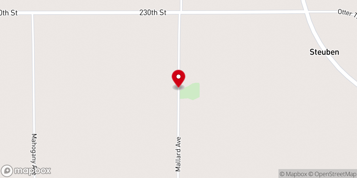 Map showing location of Bloomfield Mennonite Church