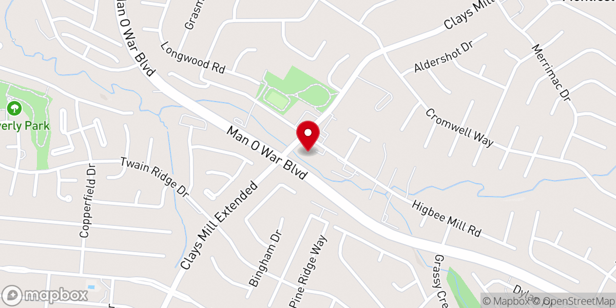 Map showing location of Springdale Baptist Church