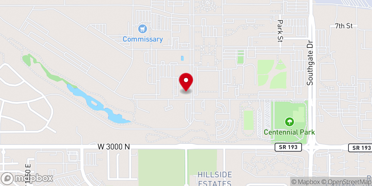 Map showing location of Hill AFB Chapel
