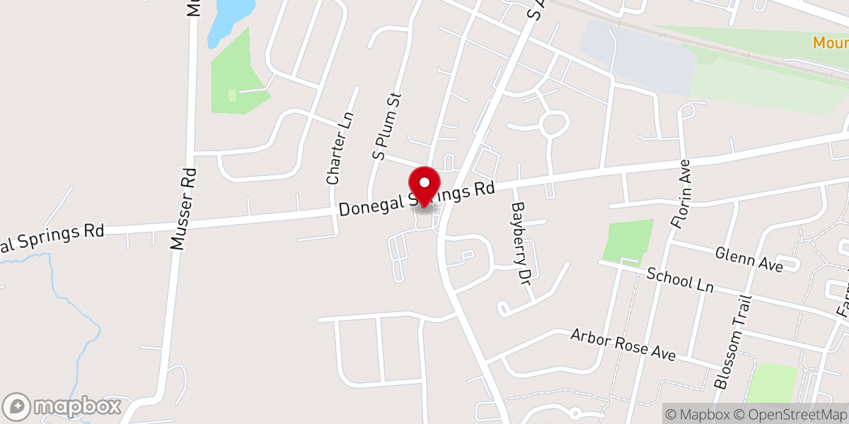 Map showing location of Cross Roads Church Mount Joy