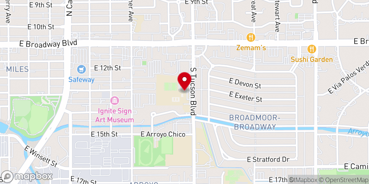 Map showing location of St. Ambrose Catholic Church
