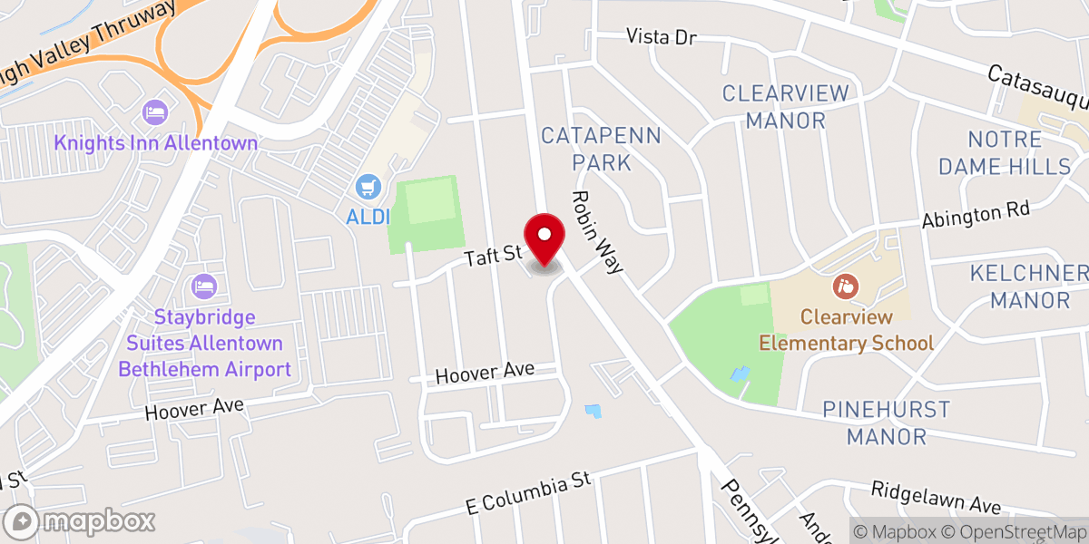 Map showing location of Saint Andrews Church