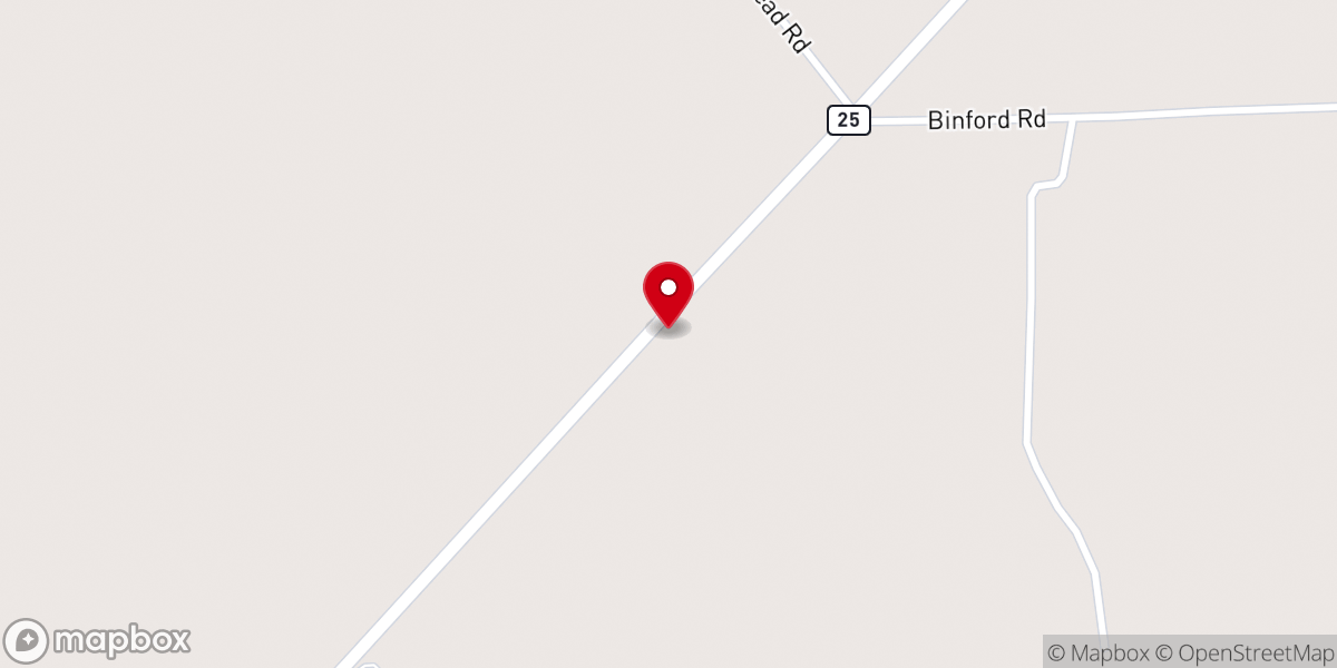 Map showing location of Mount Union Baptist Church of Muldon