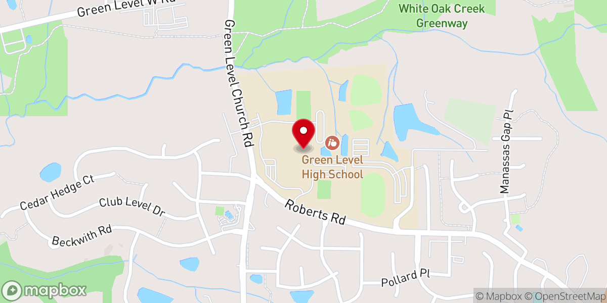 Map showing location of The Summit Church - West Cary Campus