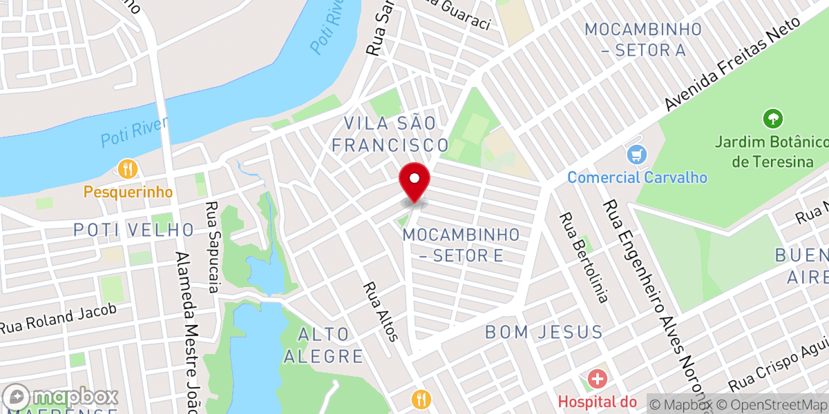 Map showing location of Igreja Pentecostal Viver é Cristo