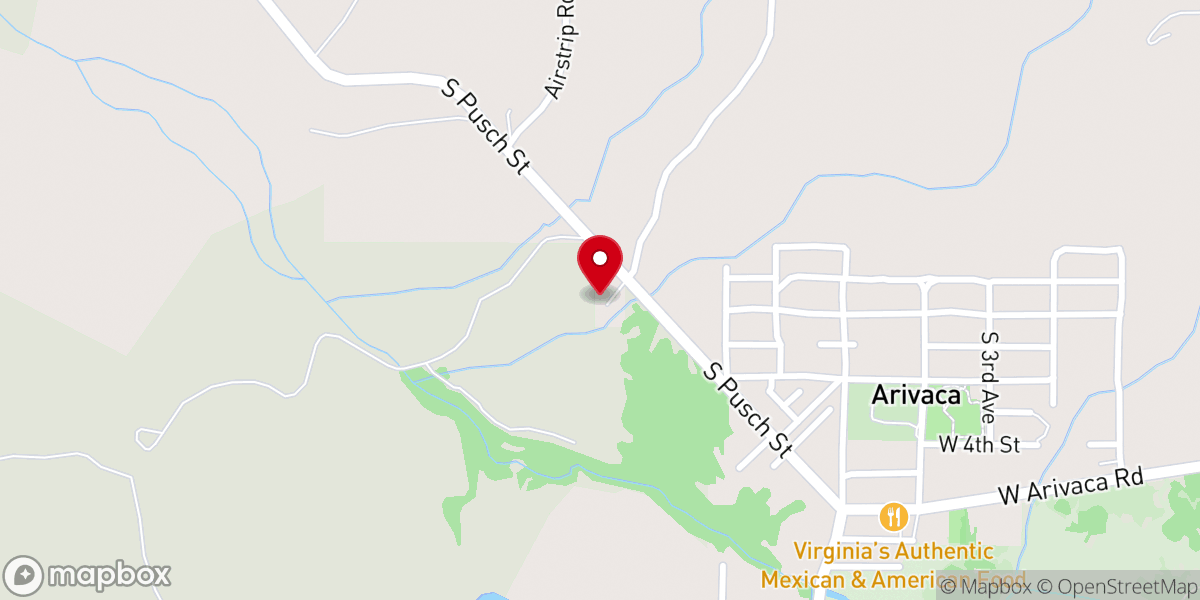 Map showing location of First Baptist Church-Arivaca