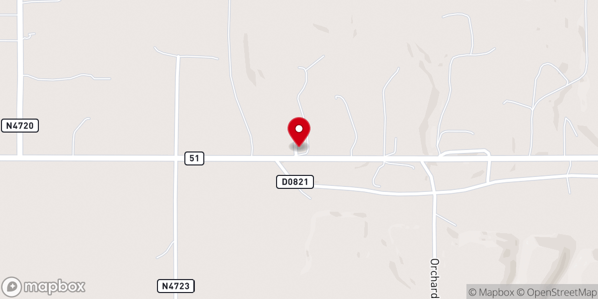 Map showing location of Victory Southern Baptist Church