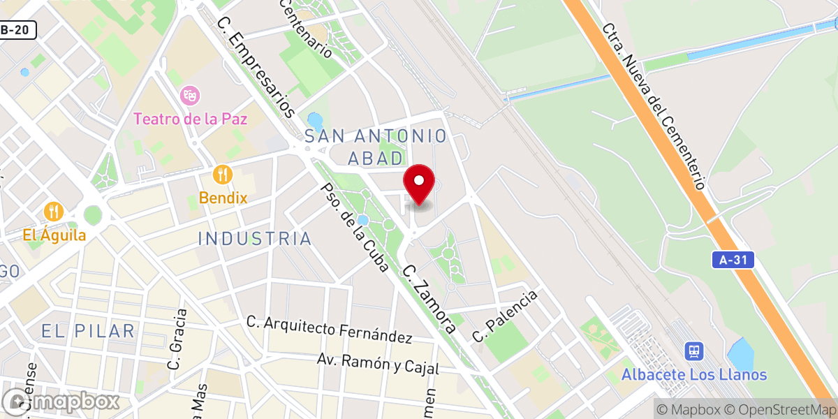 Map showing location of El Tabernáculo de Dios