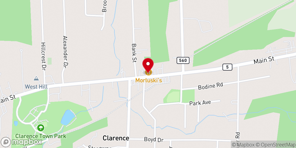Map showing location of Morluski's Polish & Italian Cuisine