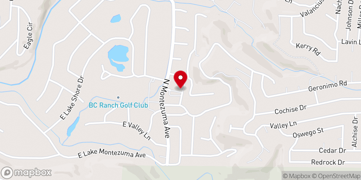 Map showing location of Faith Baptist Church
