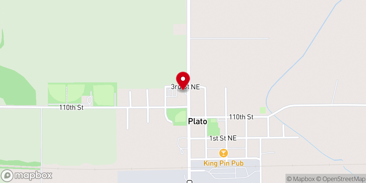 Map showing location of Saint John's Lutheran Church