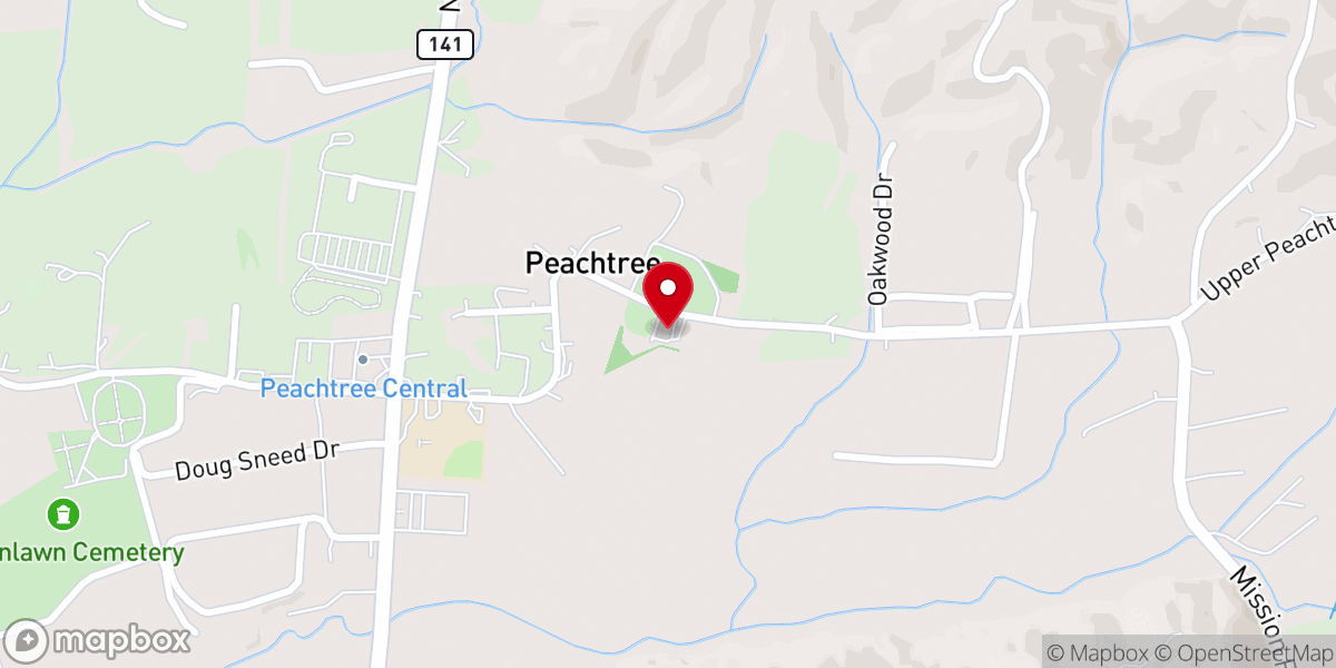 Map showing location of Iglesia Bautista