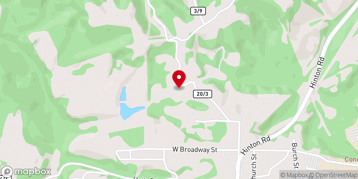 Map showing location of Athens church of Christ
