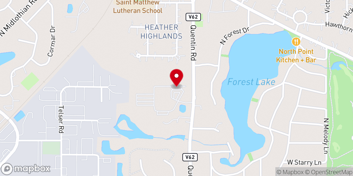 Map showing location of Quentin Road Baptist Church