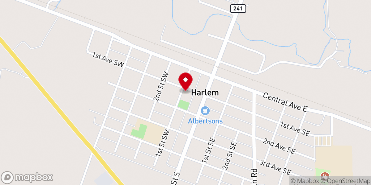 Map showing location of Harlem Justice of Peace