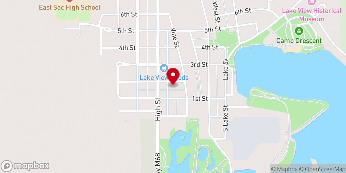 Map showing location of United Methodist Church