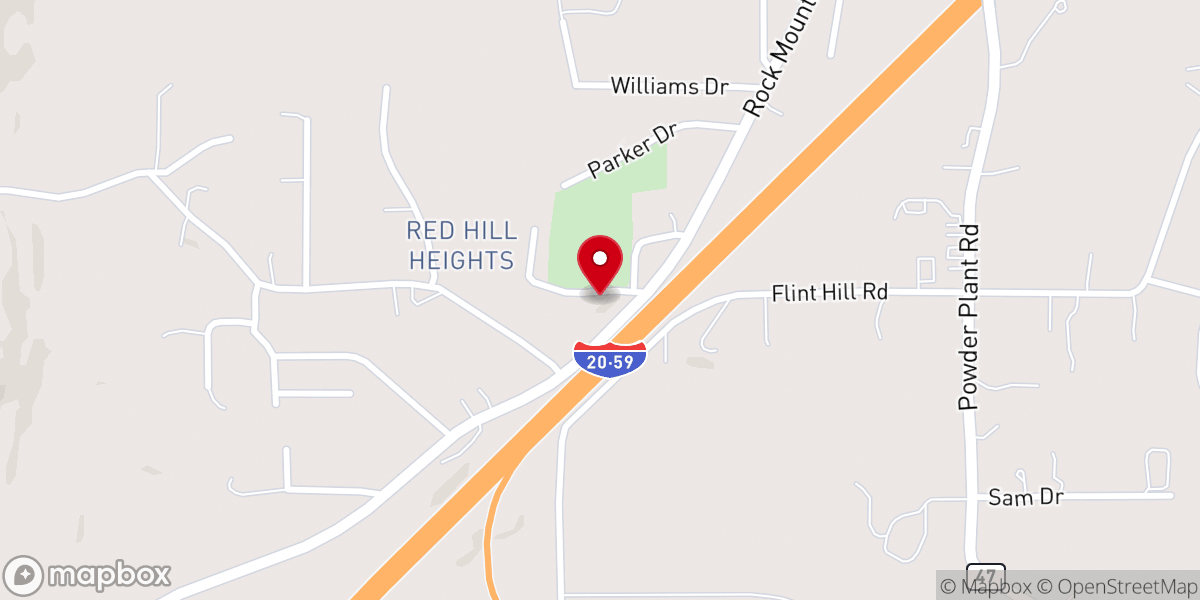 Map showing location of Spring Chapel Missionary Baptist