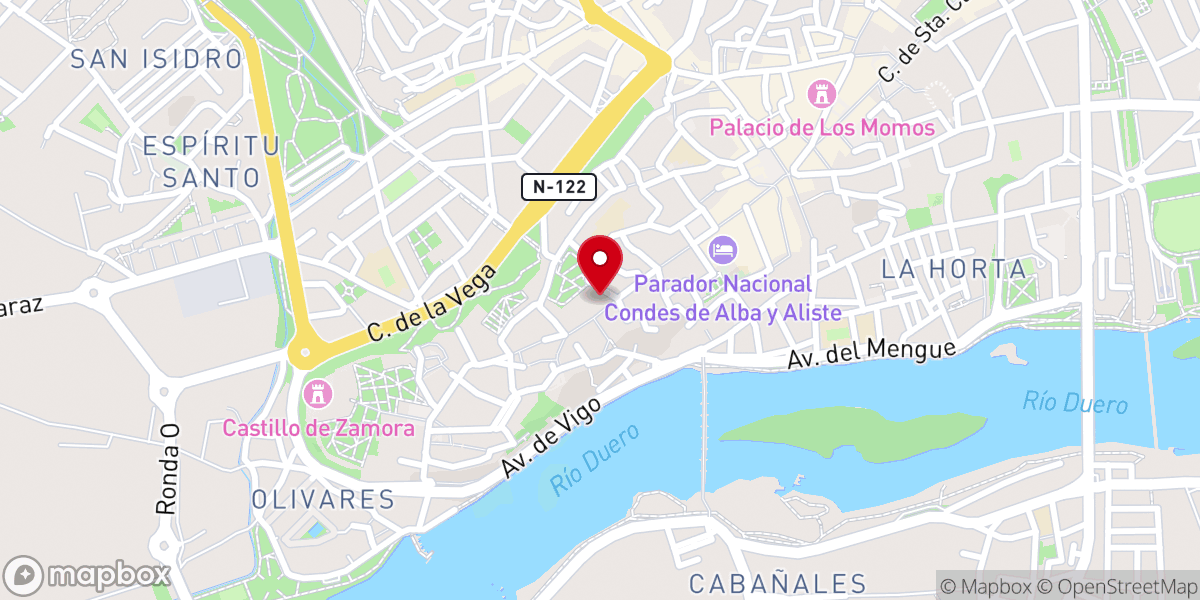 Map showing location of Iglesia de Santa María Magdalena