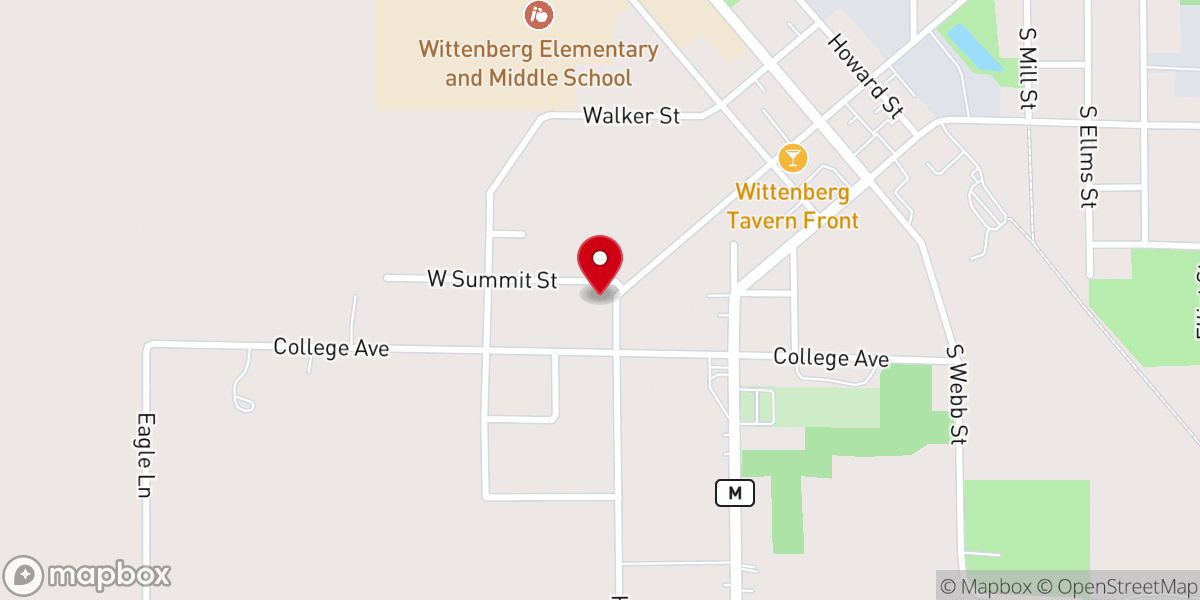 Map showing location of St Paul Lutheran Church