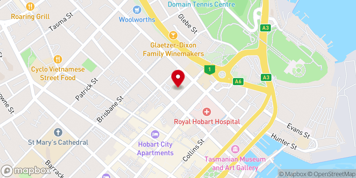 Map showing location of Scots Church & Museum