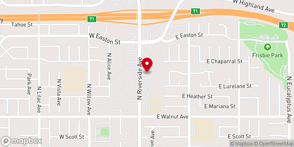 Map showing location of Bethany Presbyterian Church