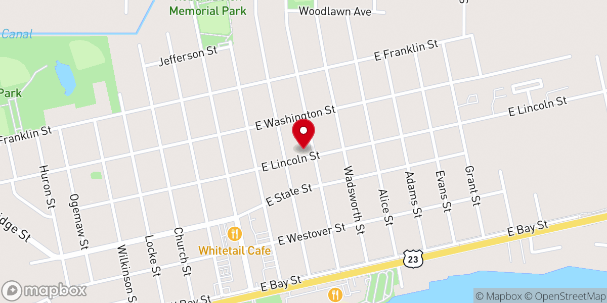 Map showing location of Harbor Church