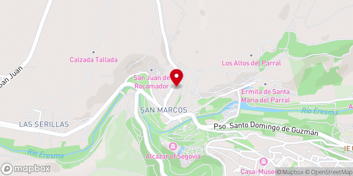 Map showing location of Iglesia de la Vera Cruz