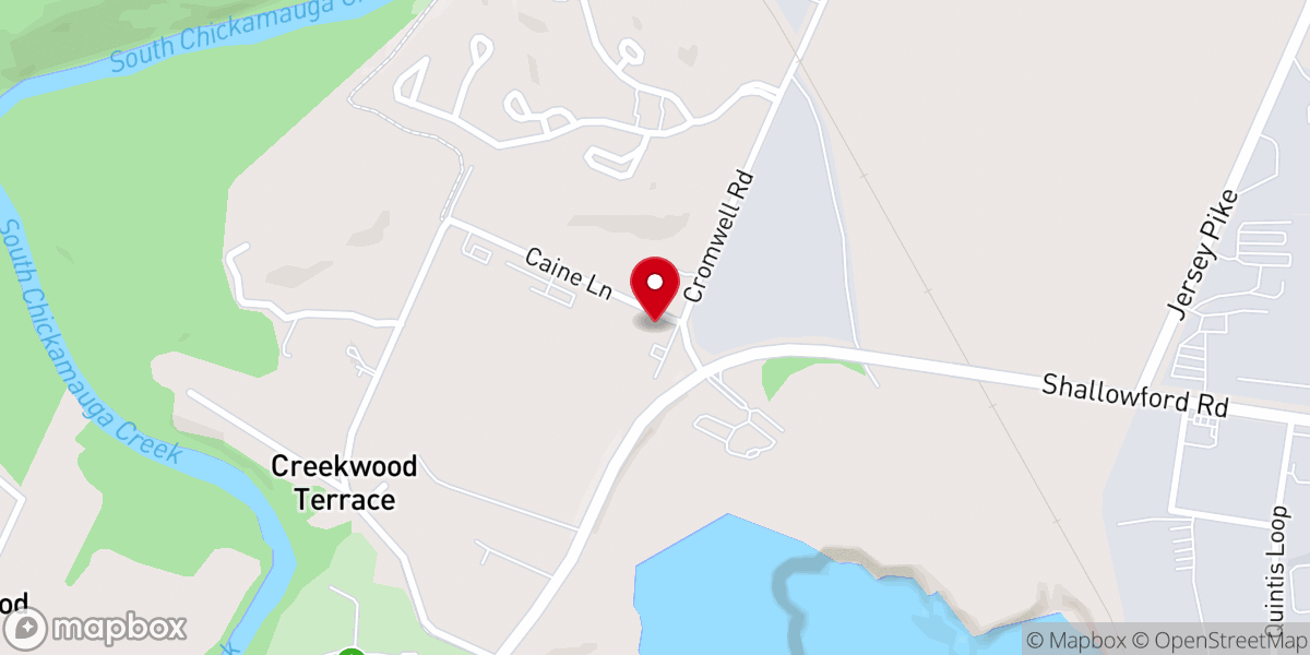 Map showing location of Cromwell Baptist Church