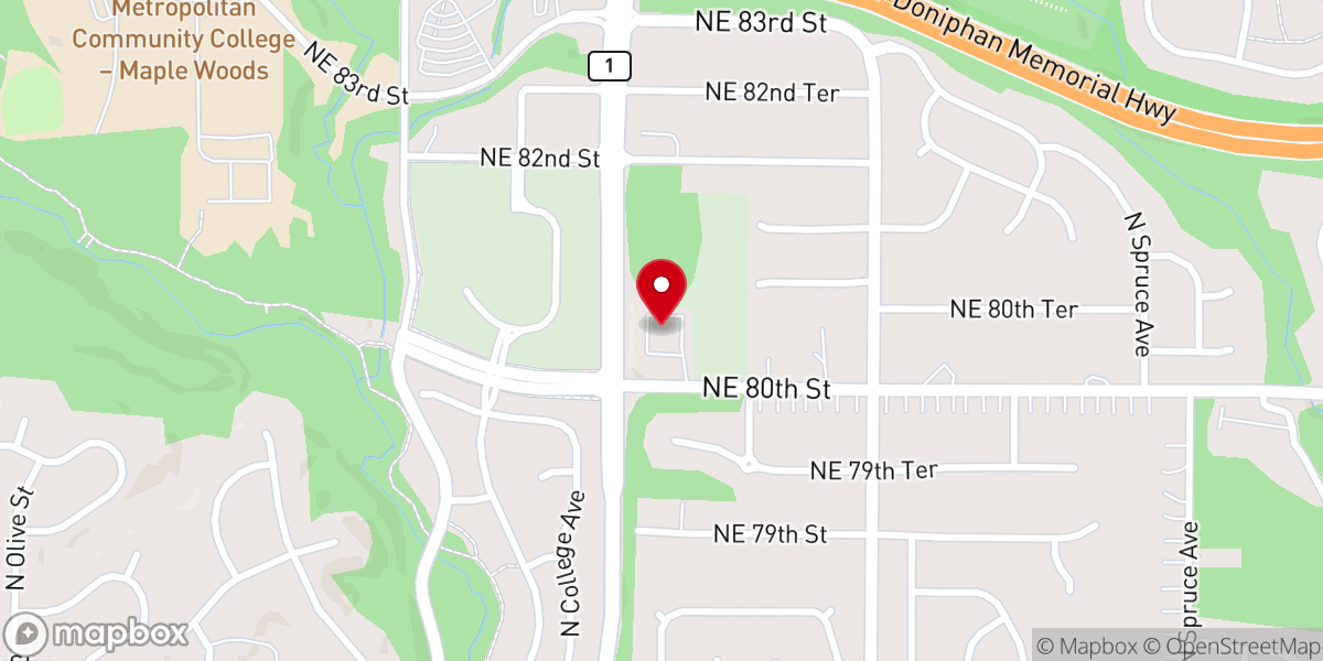 Map showing location of Mission View Baptist Church