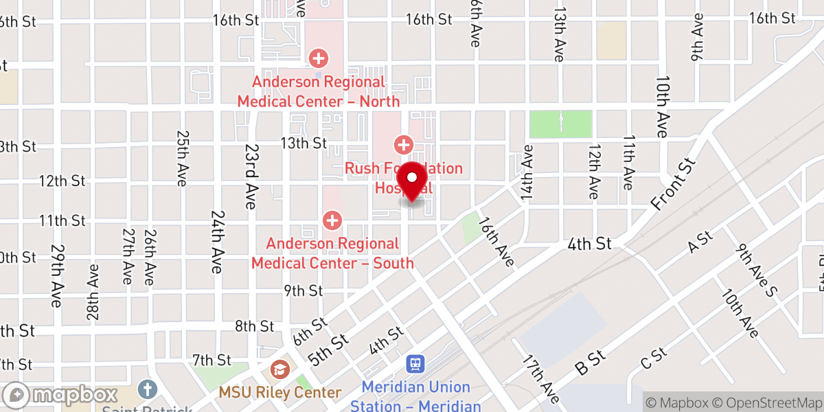 Map showing location of St. Peter's Mission (Anglican)