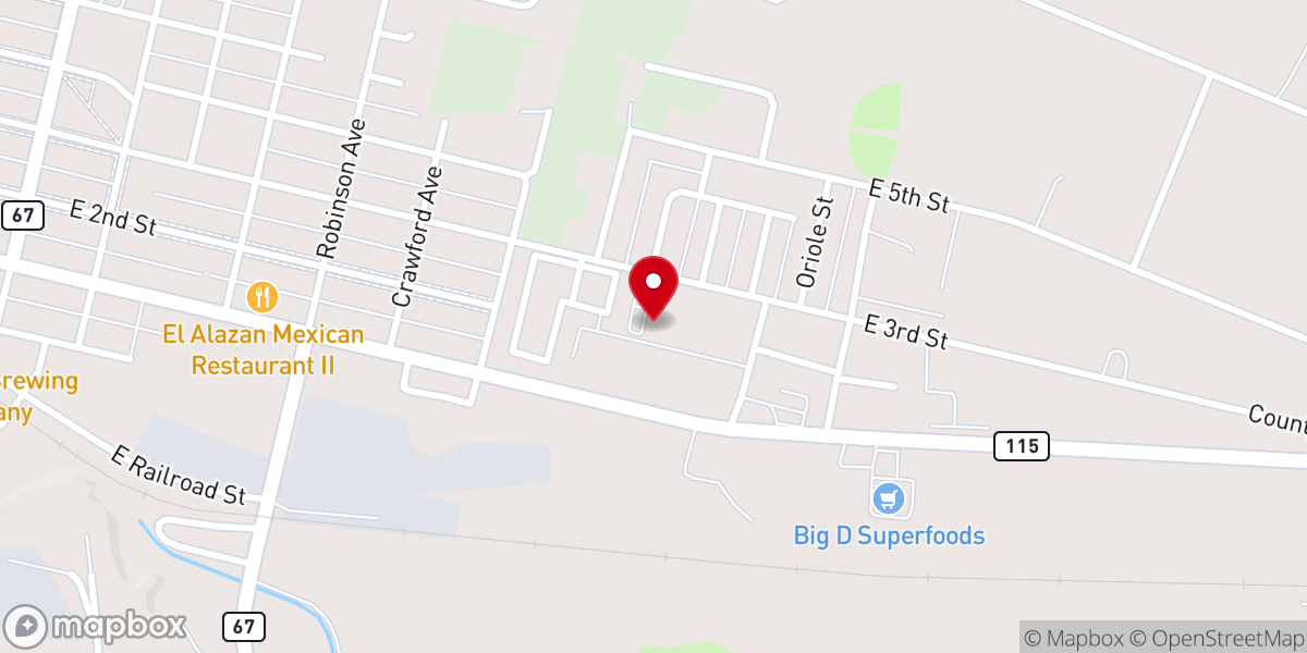 Map showing location of Living Hope Mennonite Fellowship