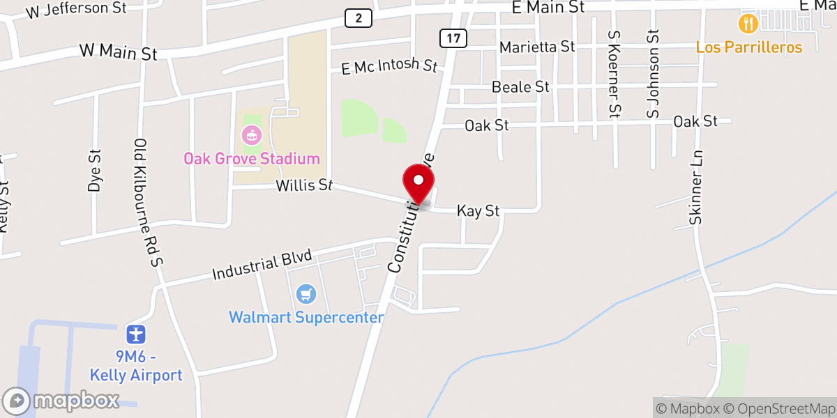 Map showing location of Green Grove Mssnry Baptist Church