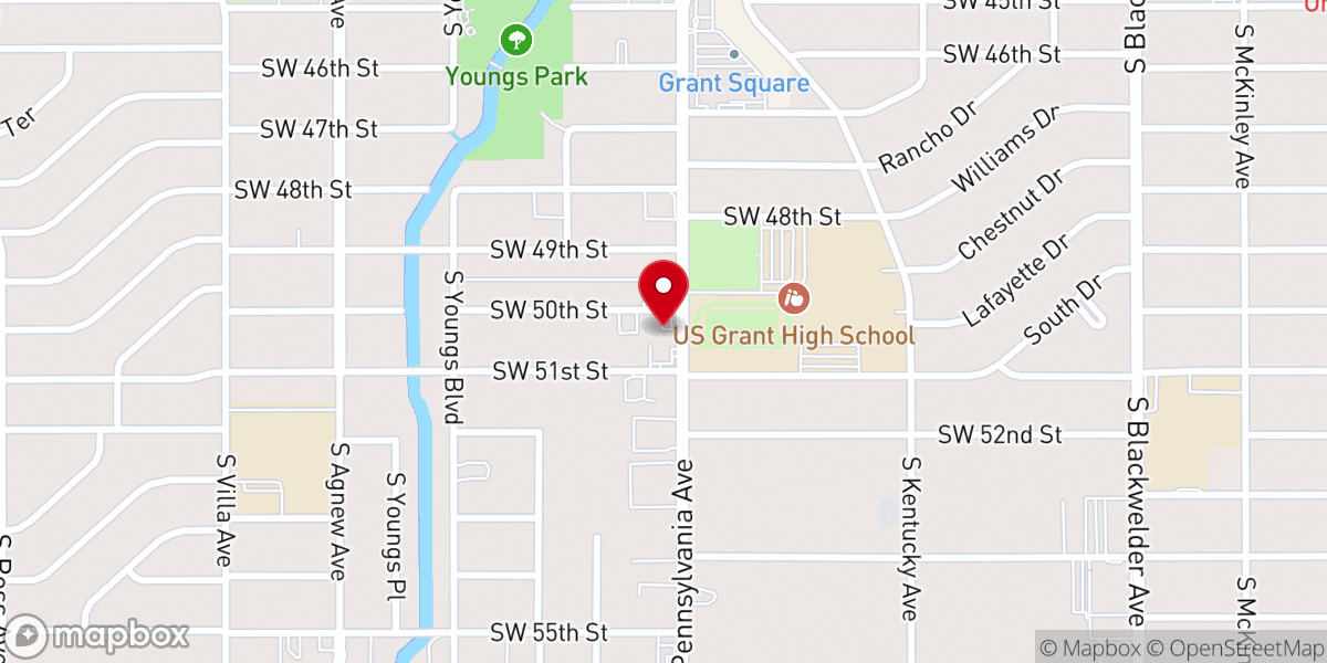 Map showing location of Family of God Fellowship Church