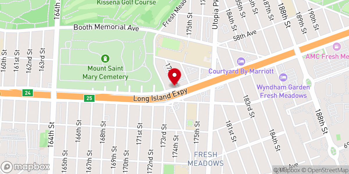 Map showing location of Gujarati Samaj of NY