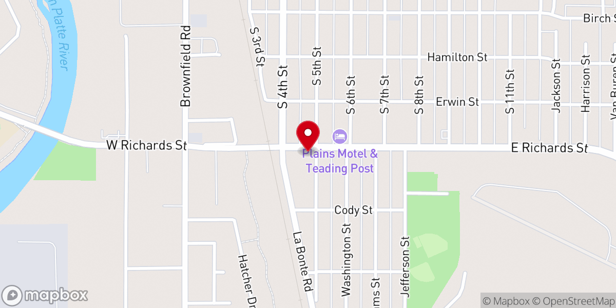 Map showing location of First Southern Baptist Church