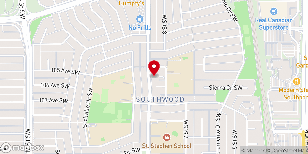 Map showing location of Lutheran Church of the Cross