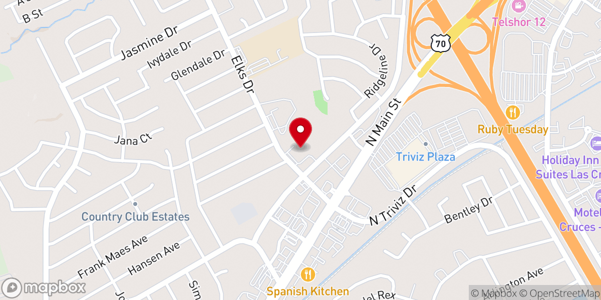 Map showing location of Trinity Lutheran Church
