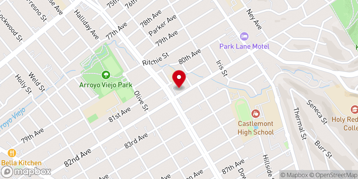 Map showing location of St Benedict Church