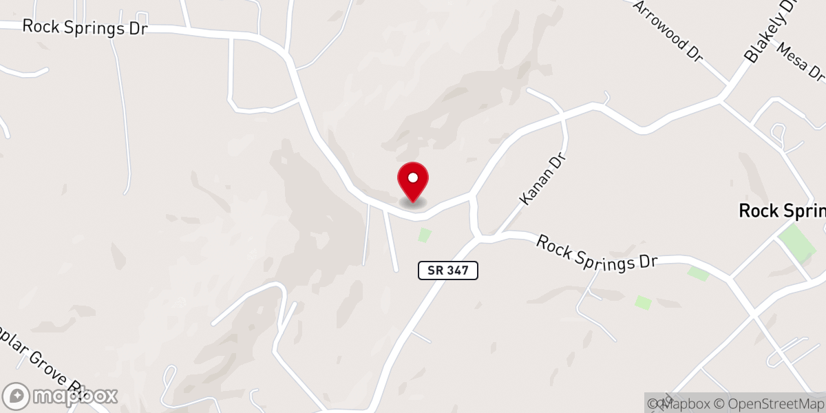Map showing location of Pentecost Freewill Baptist Church