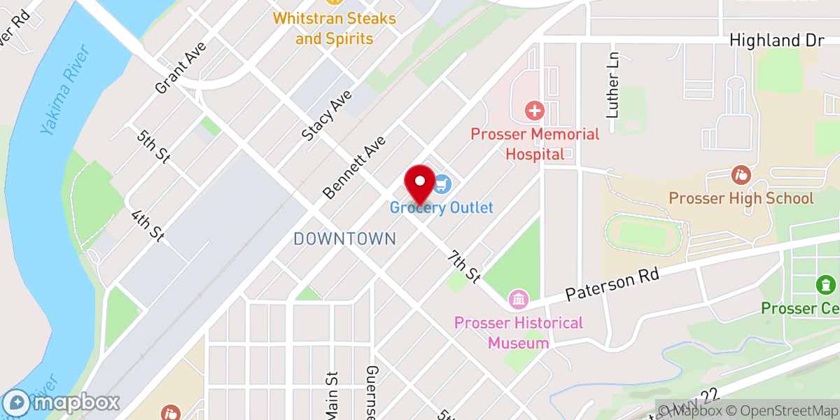 Map showing location of Iglesia Adventista del Séptimo Día Hispana de Prosser/Prosser Spanish Seventh-Day Adventist Church