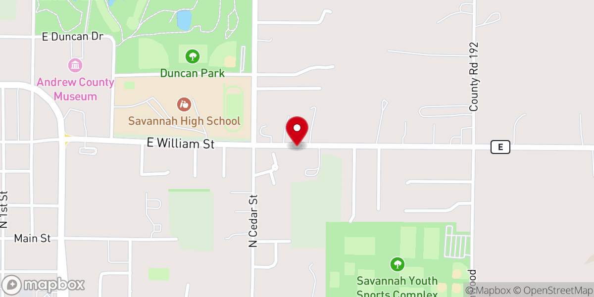 Map showing location of Praise Fellowship Church-God