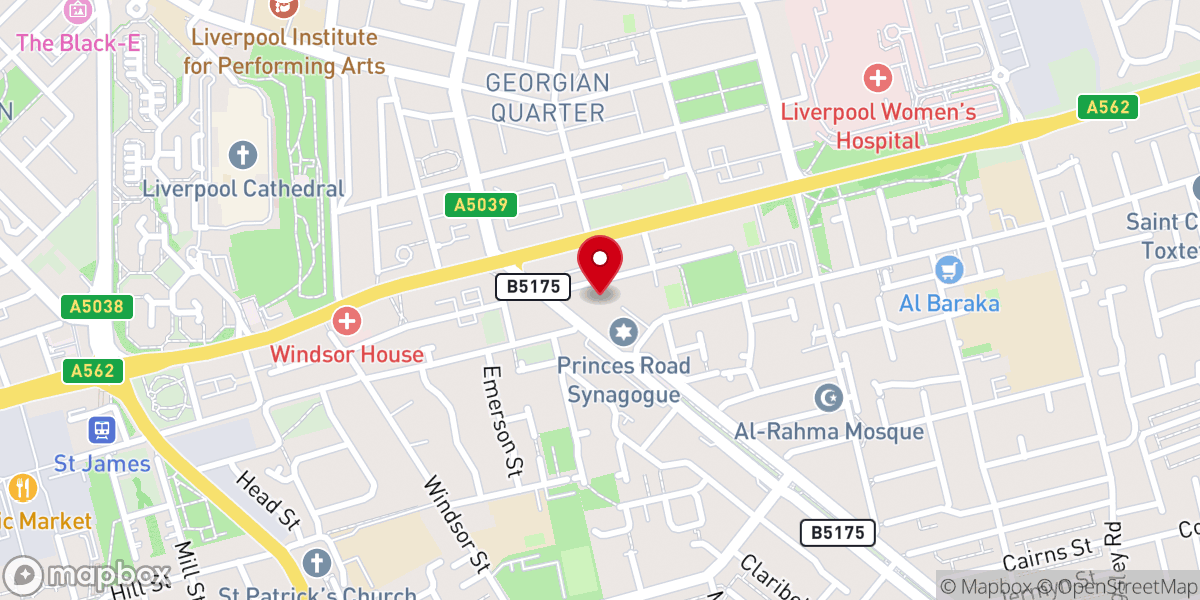 Map showing location of St Margaret of Antioch Church