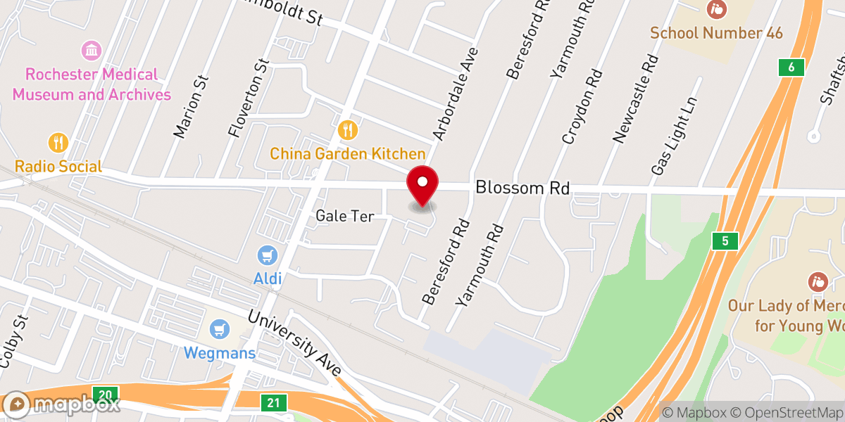 Map showing location of Grace Church PCA