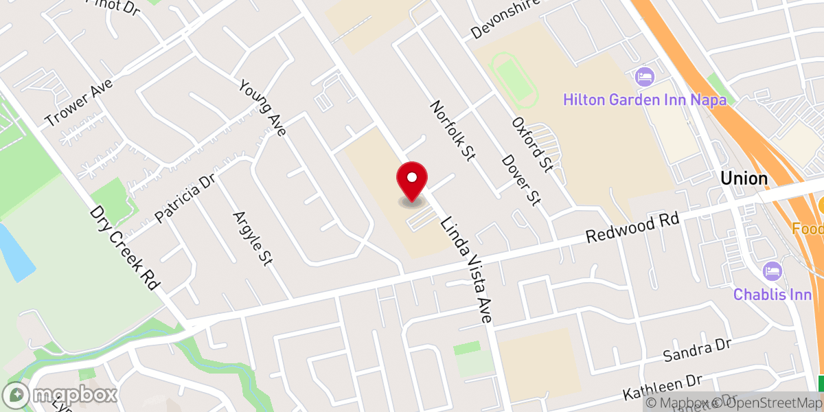 Map showing location of St John's Lutheran Church