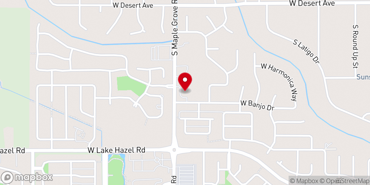 Map showing location of Silver Sage Baptist Church