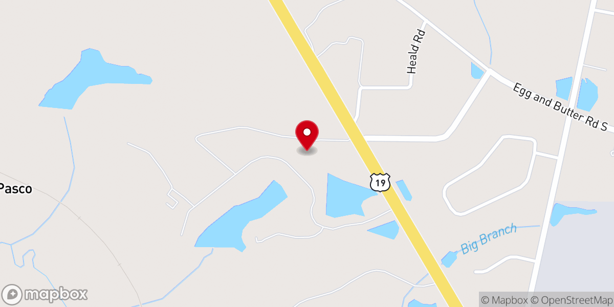 Map showing location of Hebron Fellowship Church