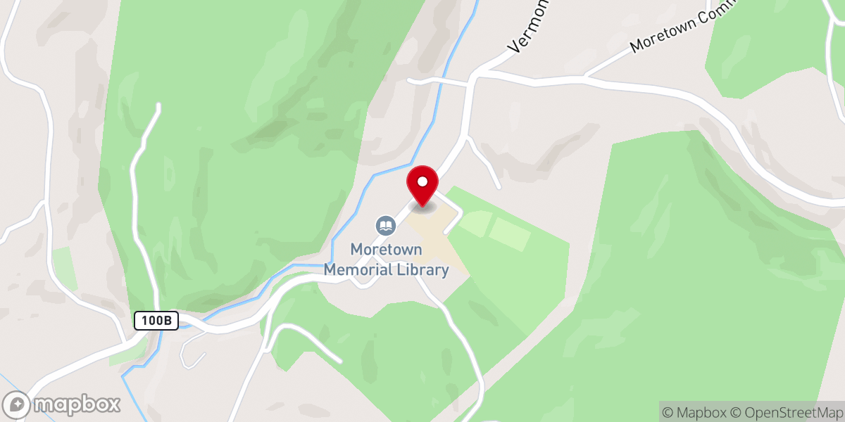 Map showing location of Moretown United Methodist Church